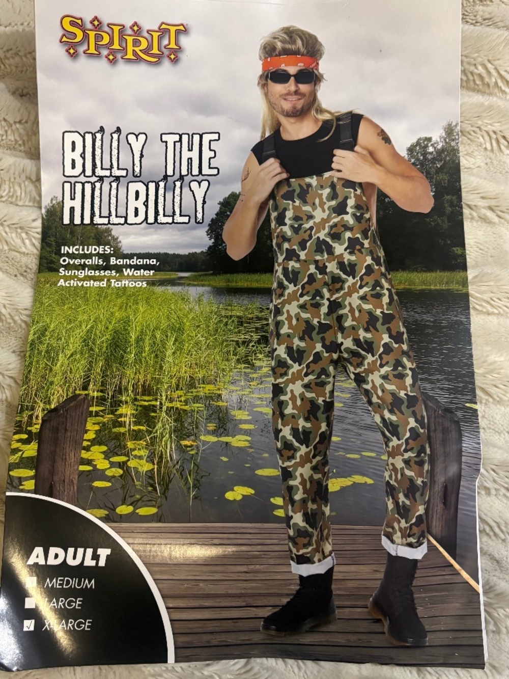 Spirit Halloween Billy The Hillbilly Costume - Adult Size XL